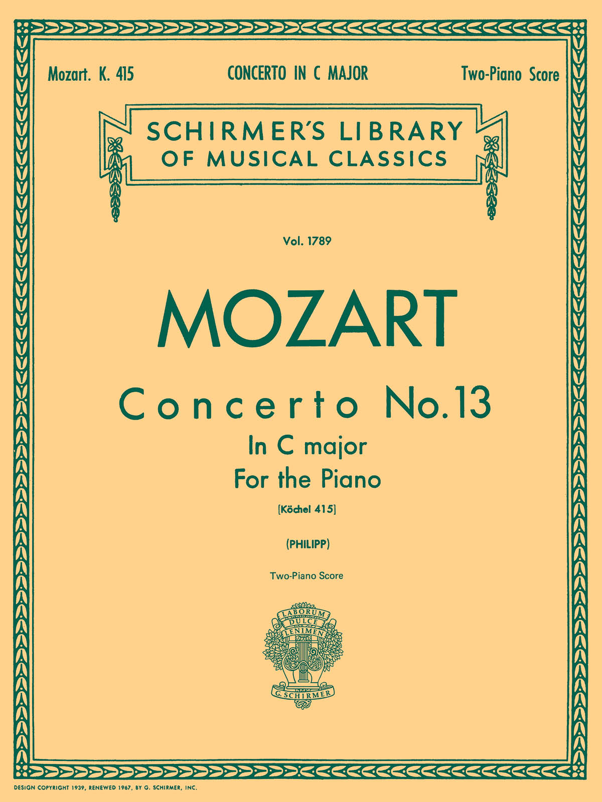 Mozart: Concerto No. 13 in C, K. 415