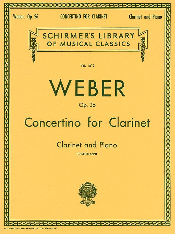 Carl Maria Von Weber: Concertino for Clarinet And Orchestra Op.26 (Clarinet/Piano)