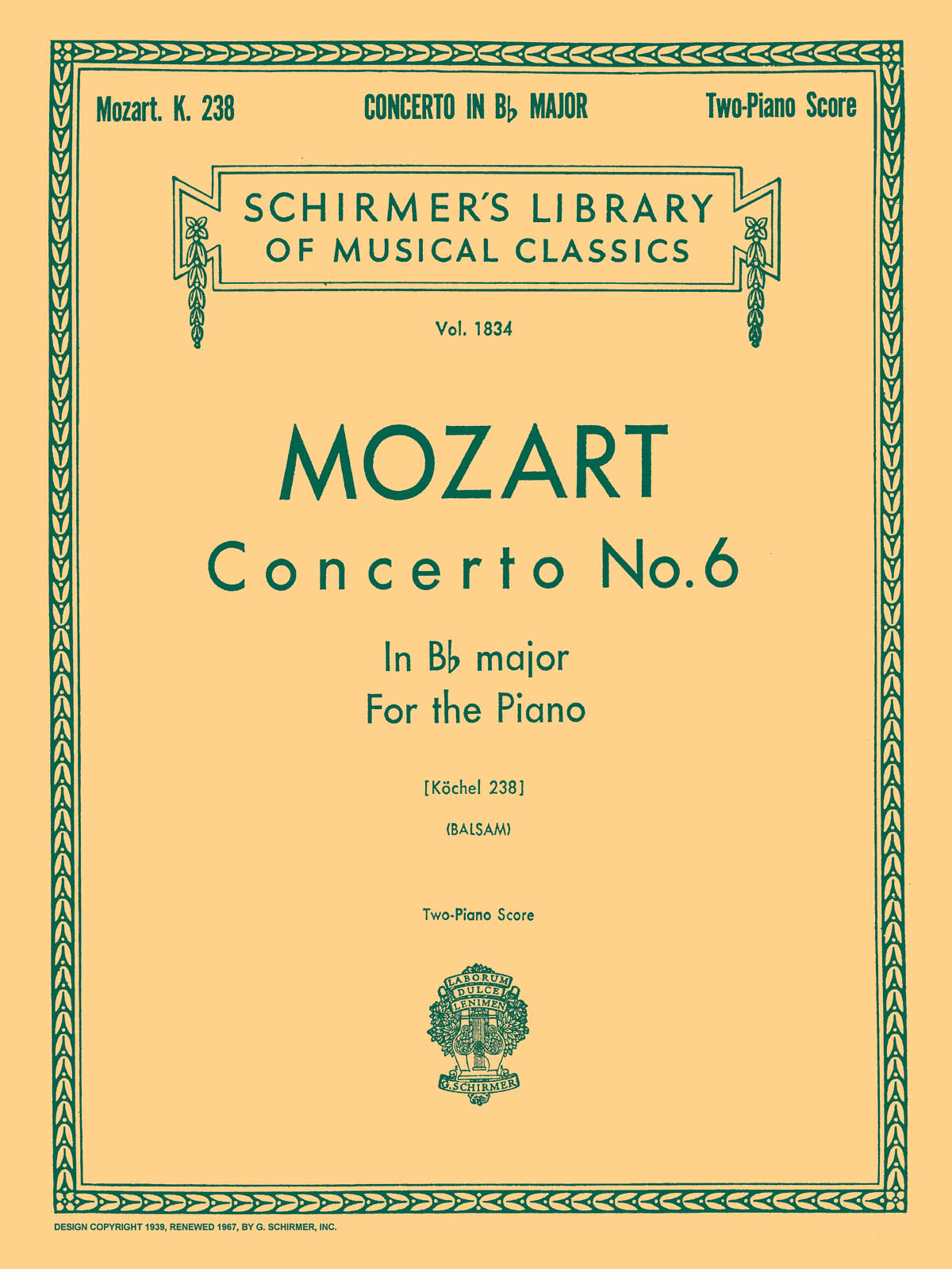 Mozart: Concerto No. 6 in Bb, K.238