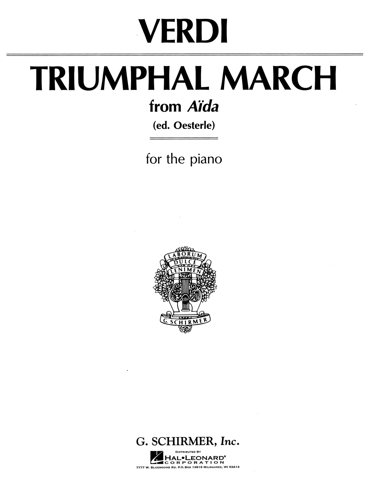 Giuseppe Verdi: Triumphal March