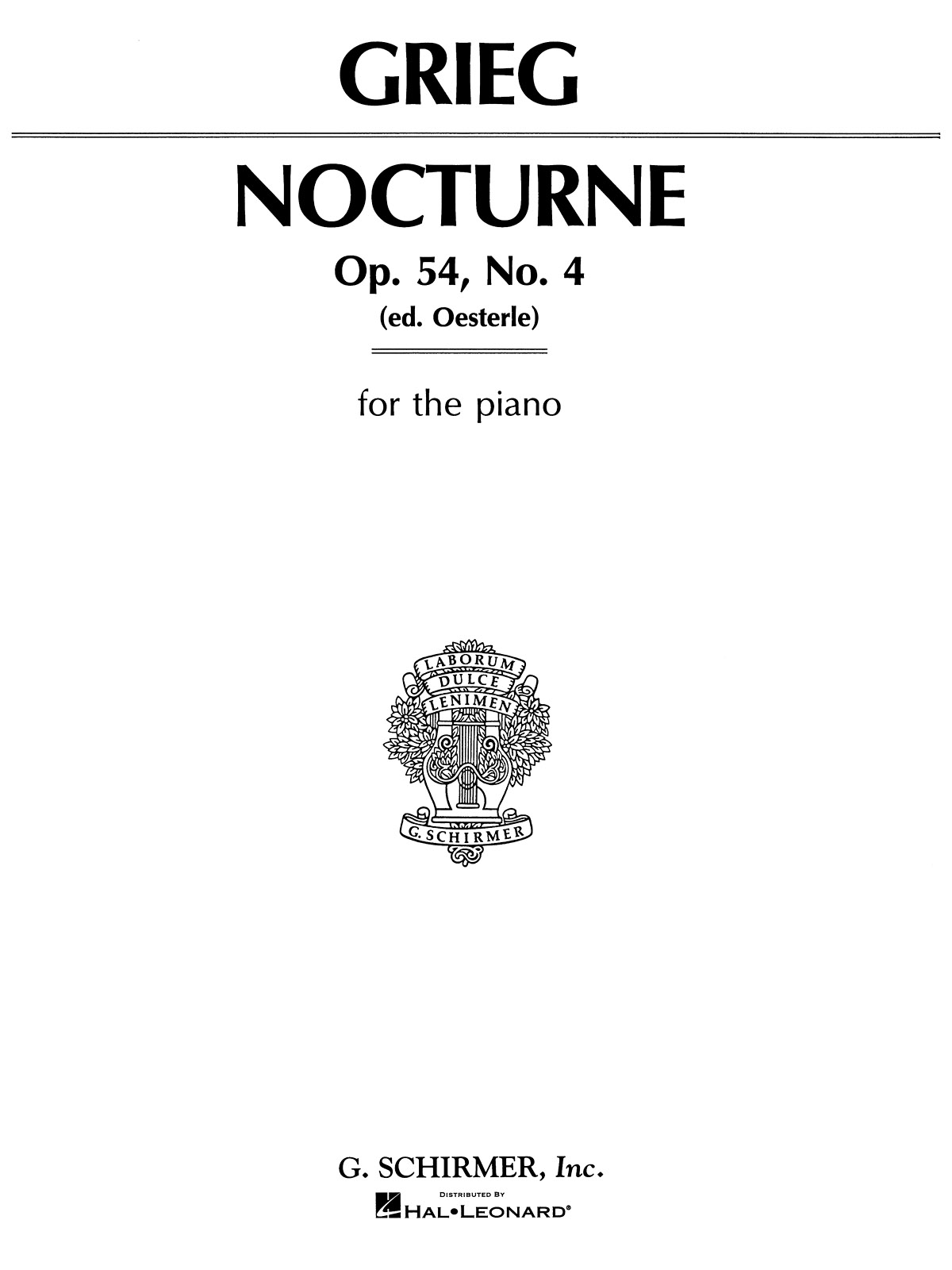 Edvard Grieg: Nocturno, Op. 54, No. 4