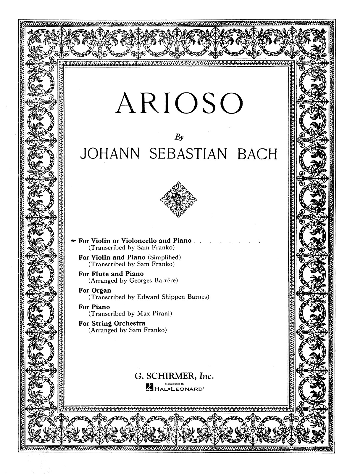 Johann Sebastian Bach: Arioso