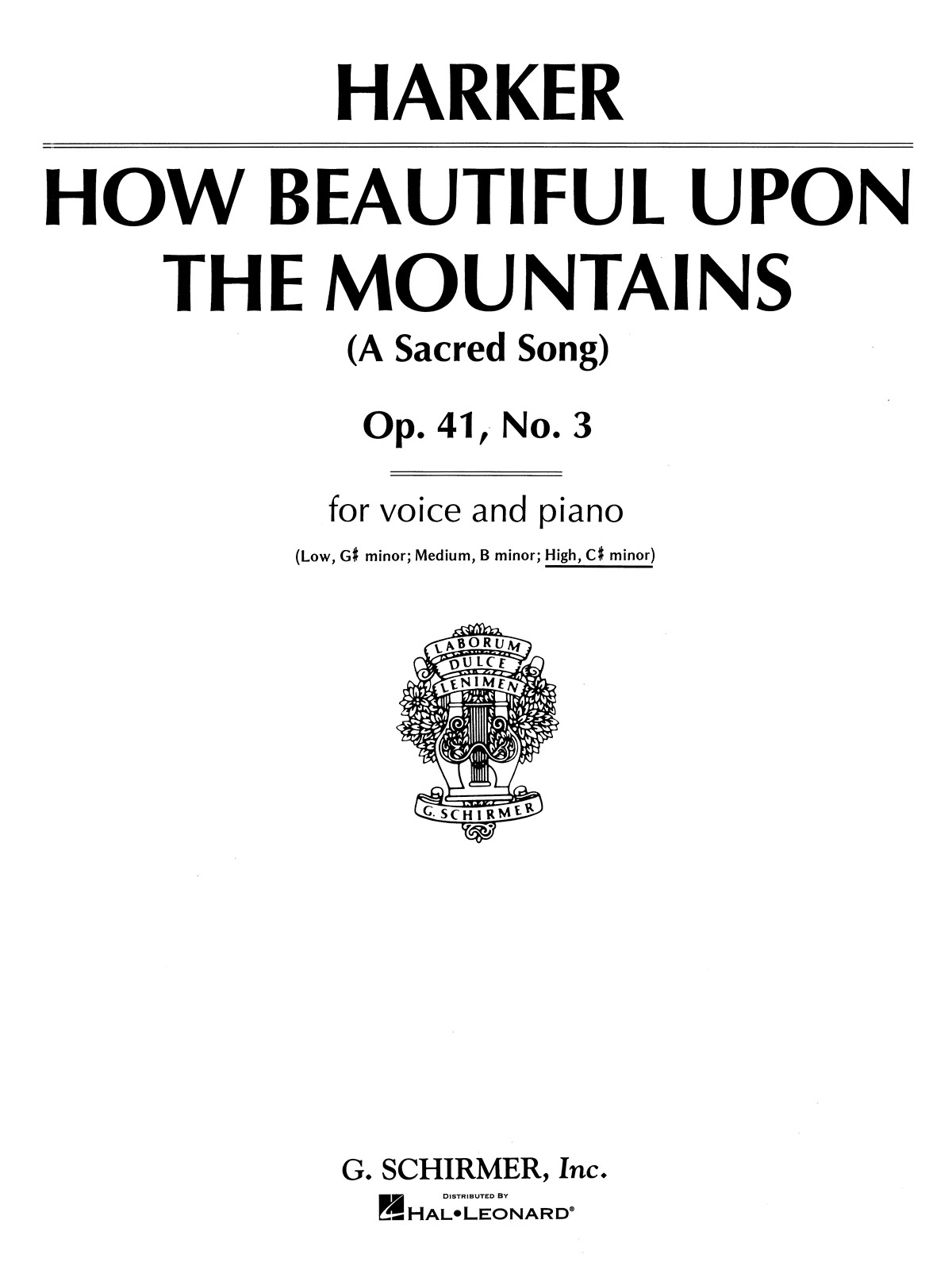 Harker: How Beautiful upon the Mountains