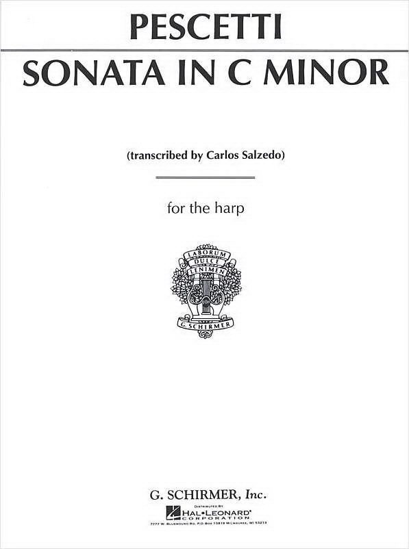 Pescetti G B: Sonata In C Minor For The Harp