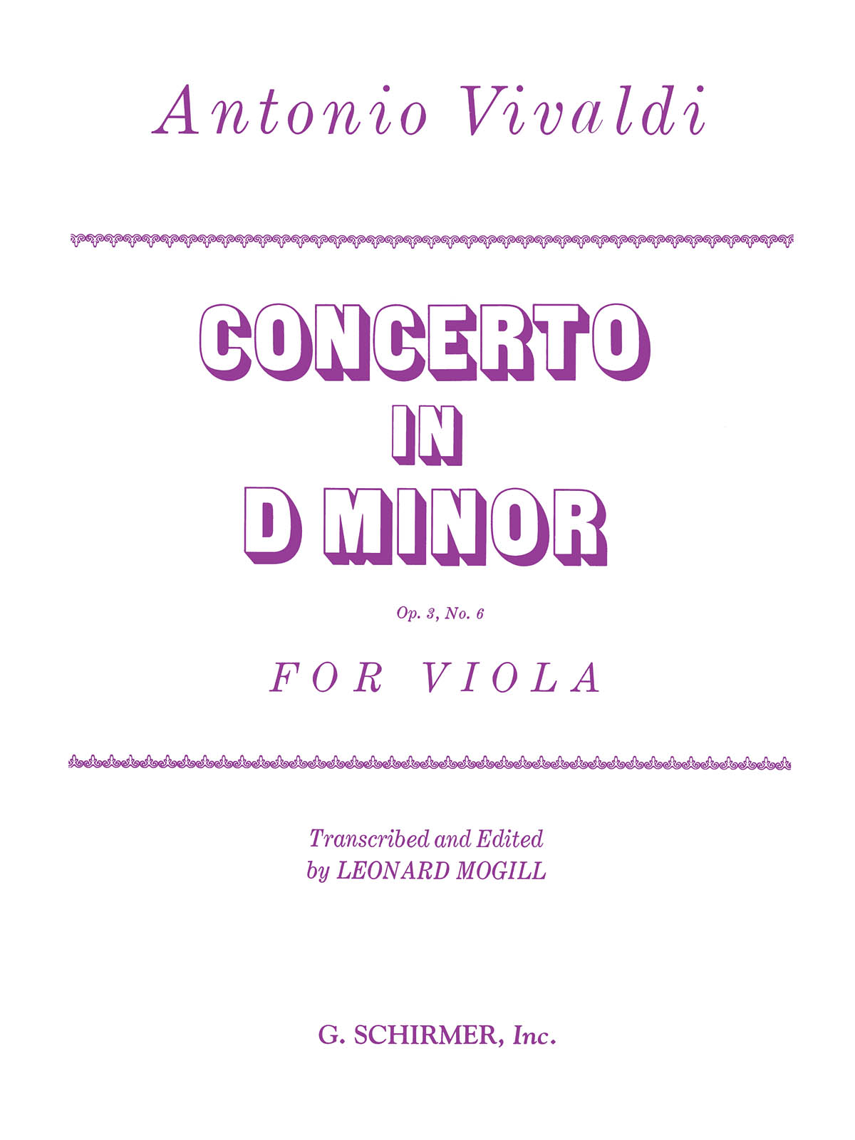 Antonio Vivaldi: Concerto in D Minor, Op. 3, No. 6