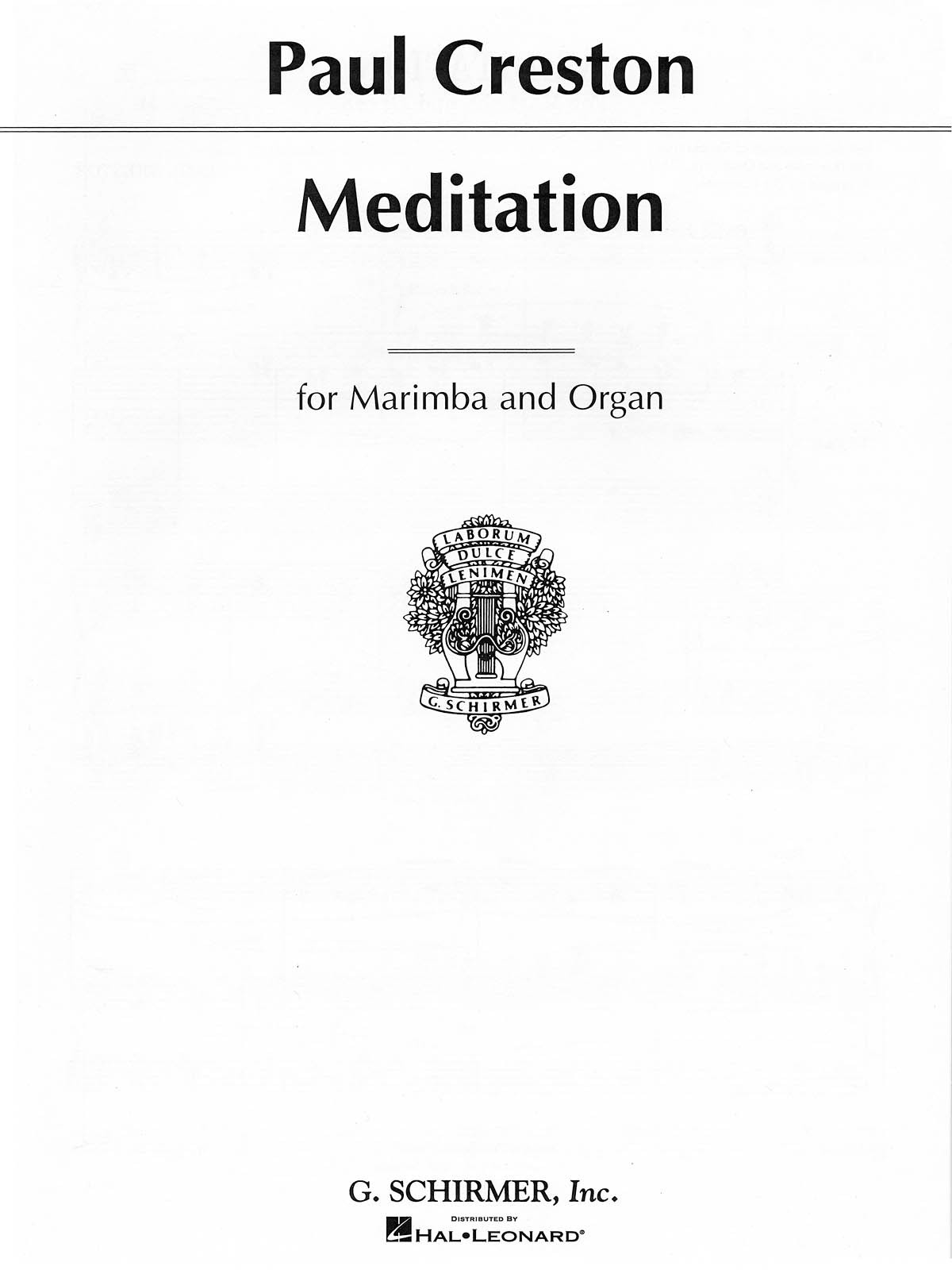 Paul Creston: Meditation Op. 90