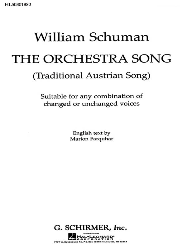 Traditional: Orchestra Song, The Traditional Austrian Song