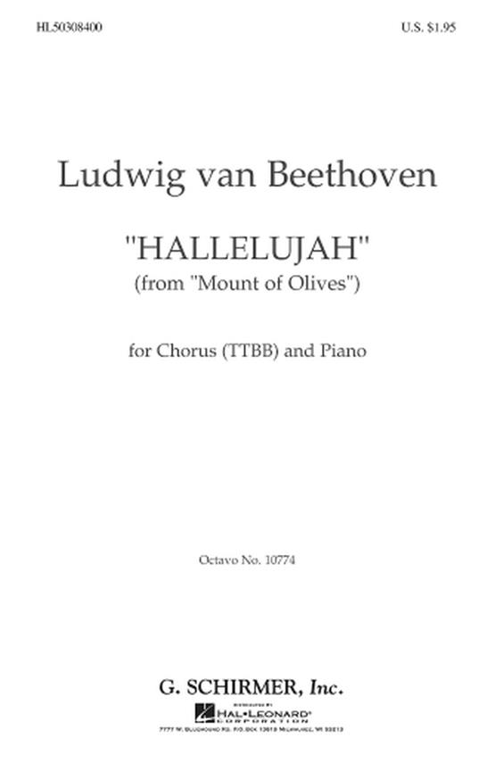 Beethoven: Hallelujah From Mount Of Olives Piano