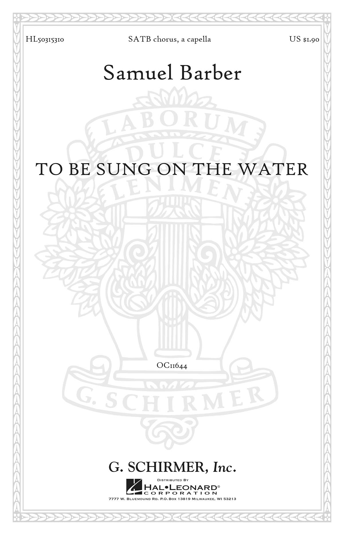 To Be Sung On The Water Opus 42/2