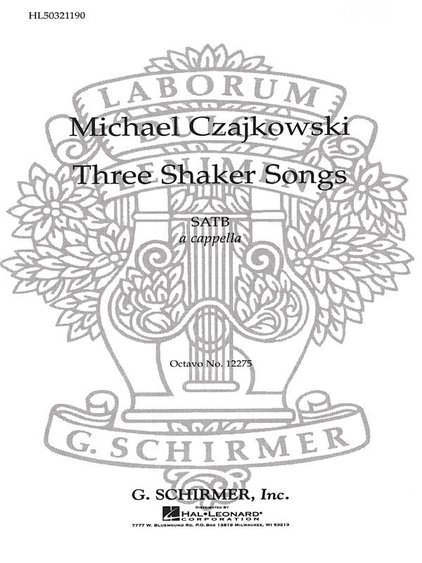 M Czajkowski: 3 Shaker Songs Unac