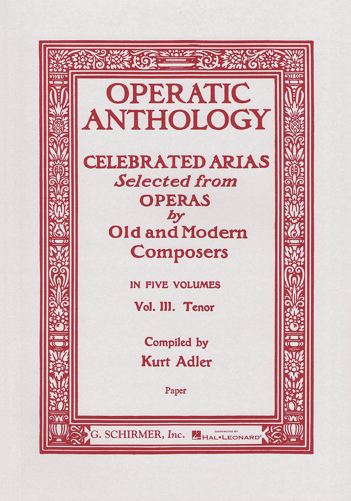 Operatic Anthology - Volume 3