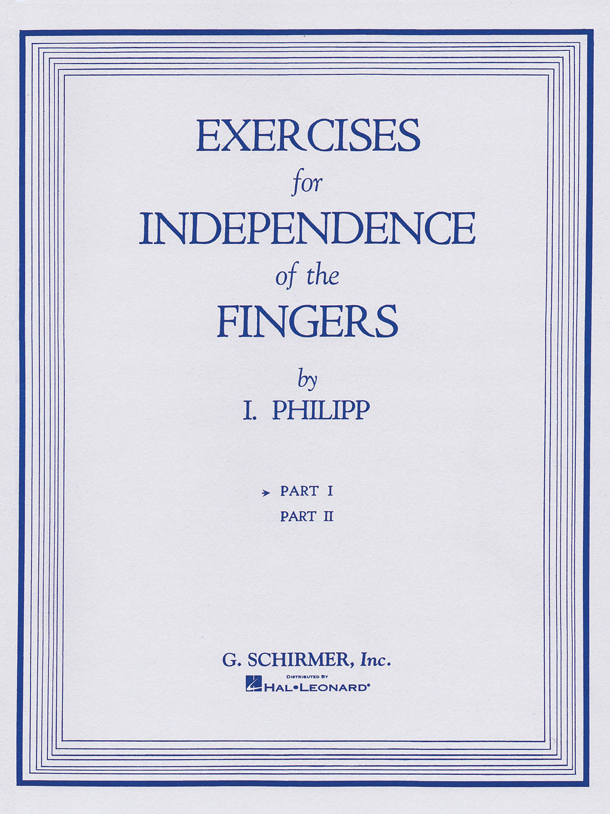 Isidor Philipp: Exercises fuer Independence of Fingers - Book 1