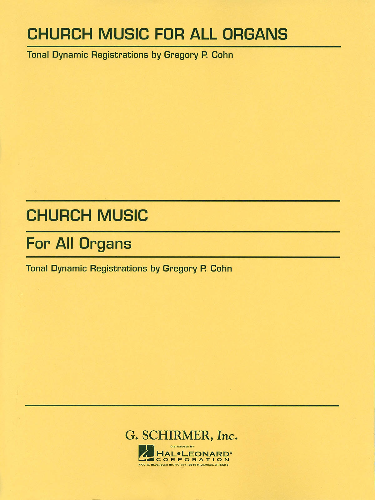 Church Music For All Organs