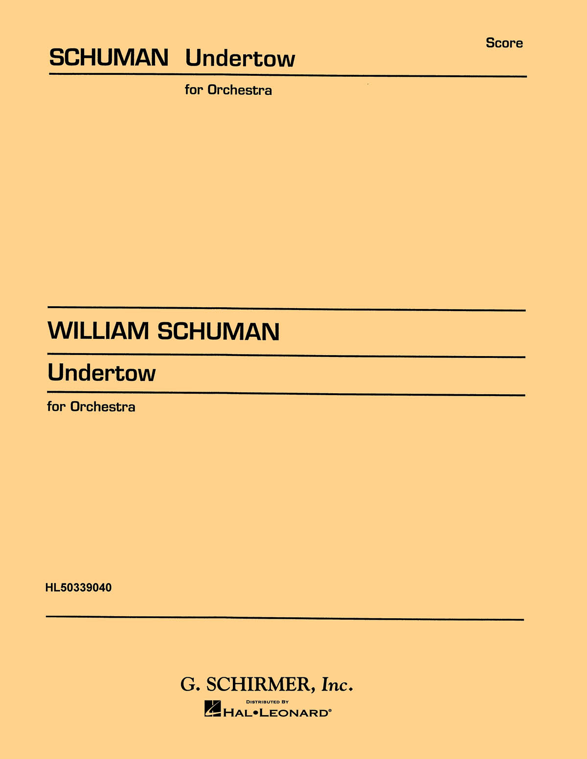 William Schuman: Undertow