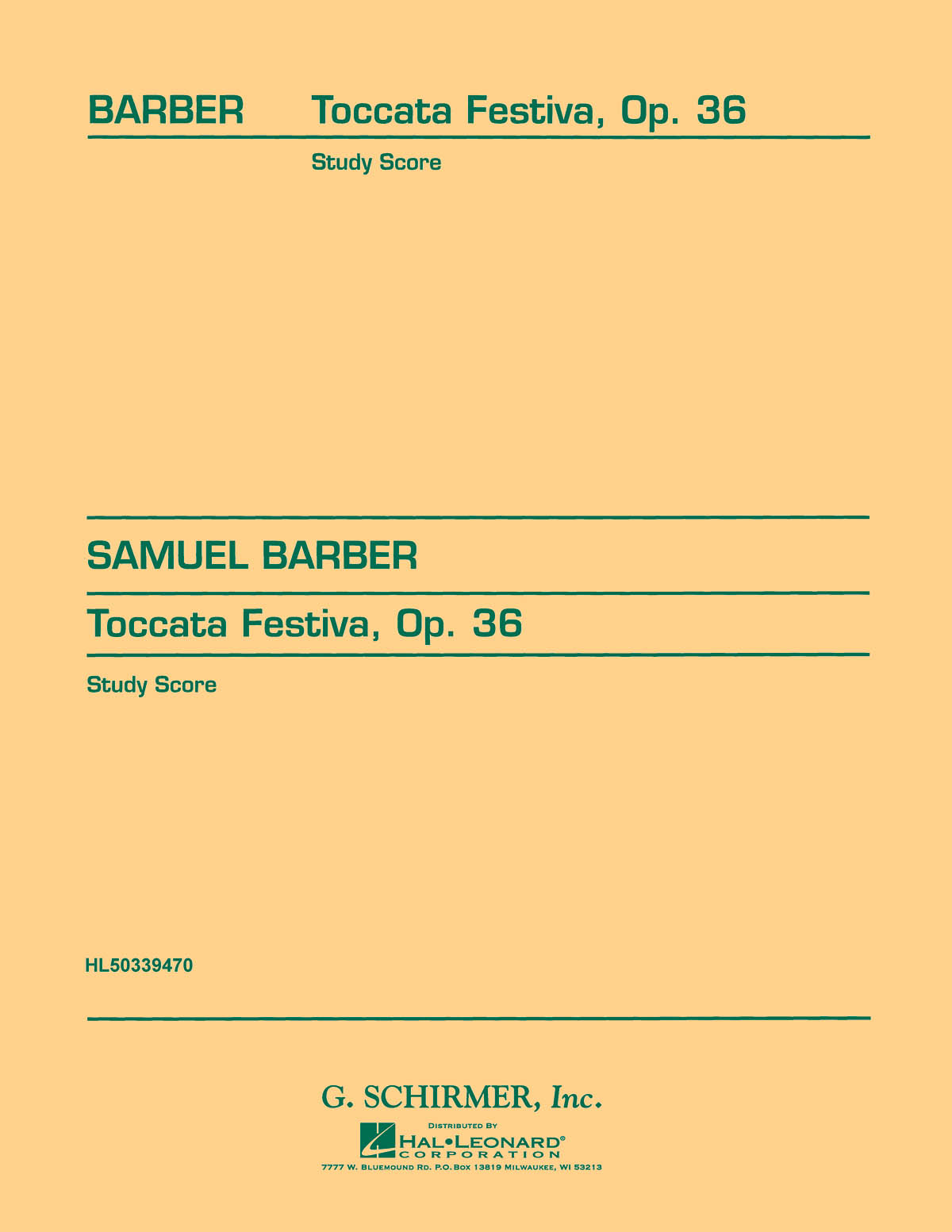 Samuel Barber: Toccata Festiva, Op. 36