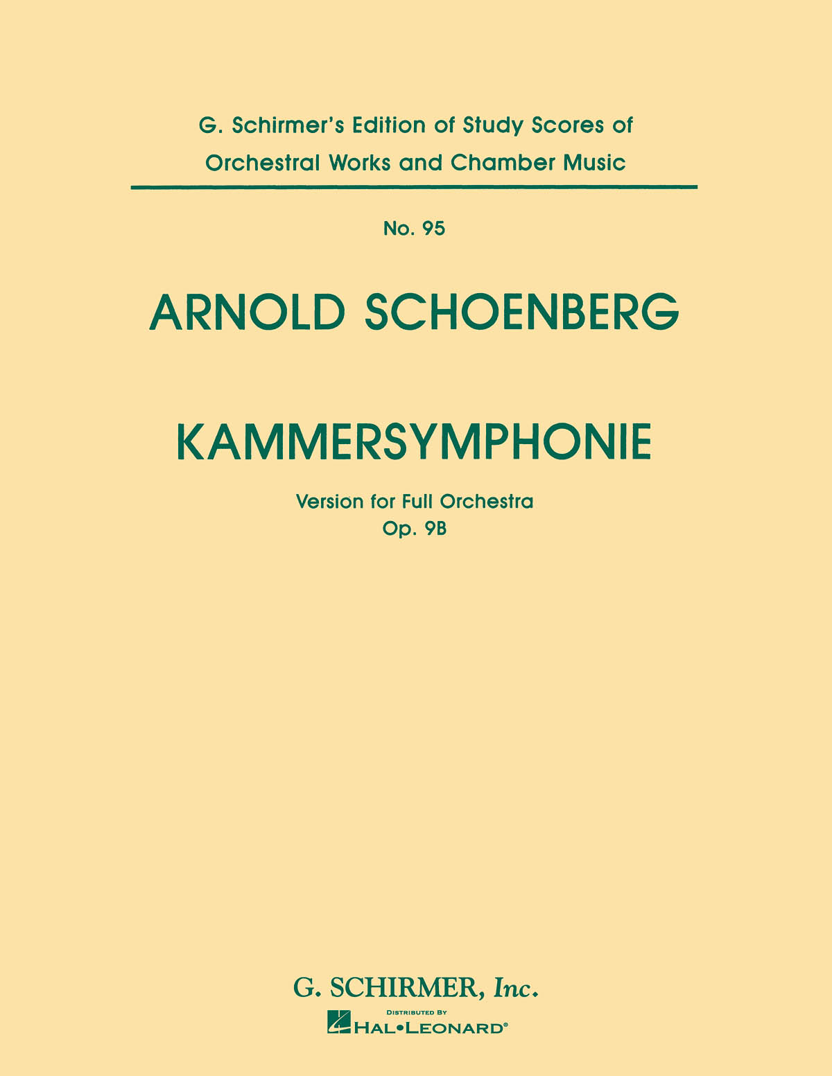 Arnold Schönberg: Kammersymphonie, Op. 9B