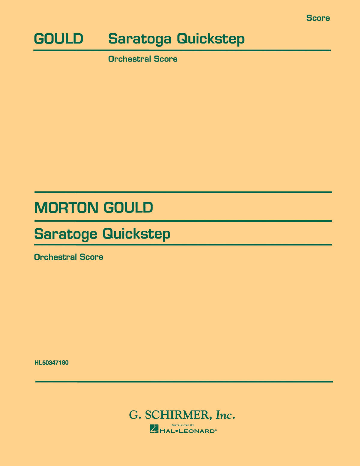 Morton Gould: V. Saratoga Quickstep