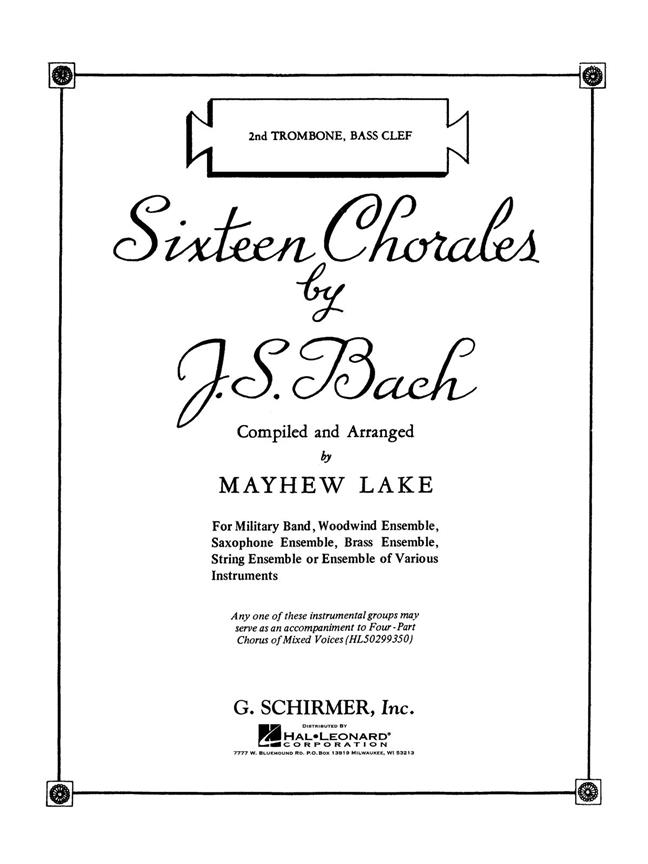 Johann Sebastian Bach: Sixteen Chorales (Trombone II)