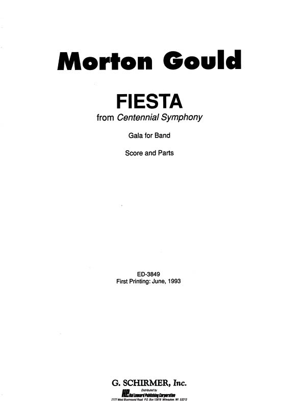 Morton Gould: Fiesta (Partituur)