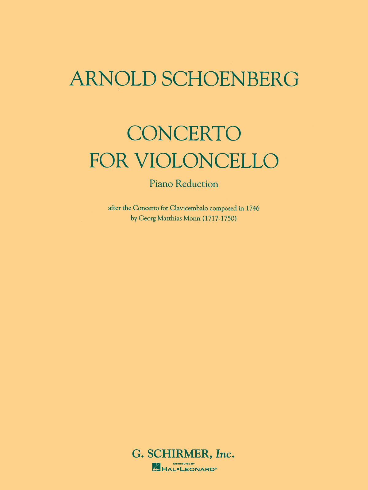 Arnold Schönberg: Concerto for Violoncello and Orchestra