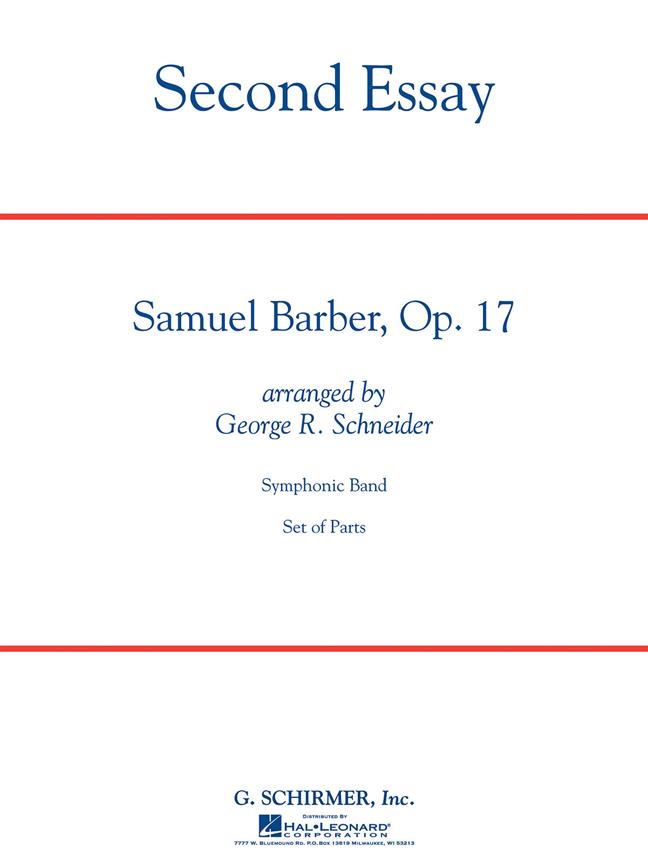 Barber: Second Essay (US Set (partituur + partijen – zonder Europese partijen)Partituur)