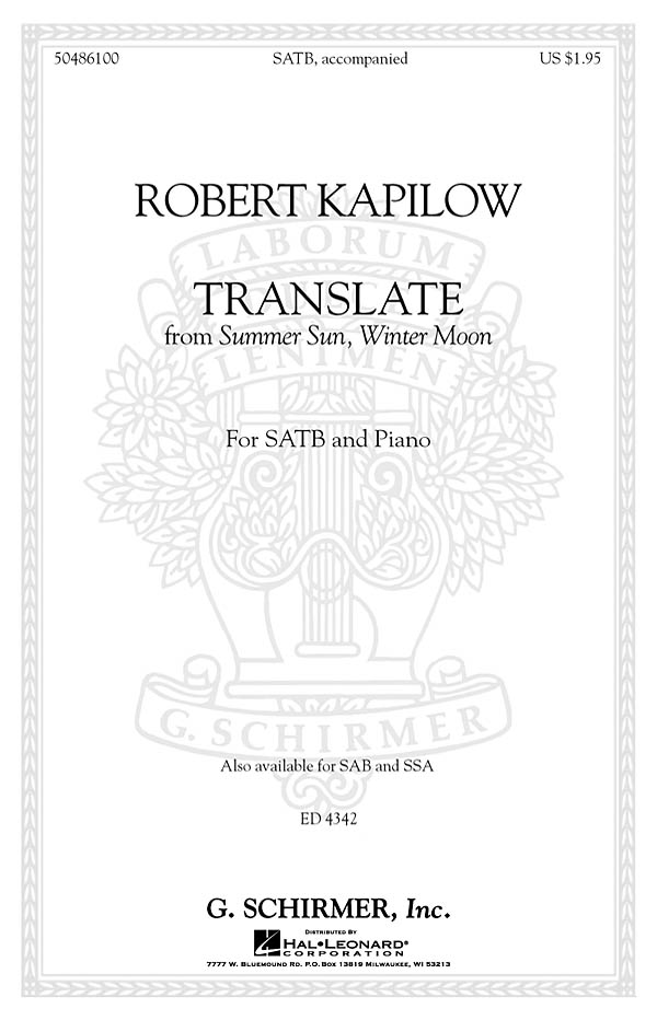 Robert Kapilow: Translate