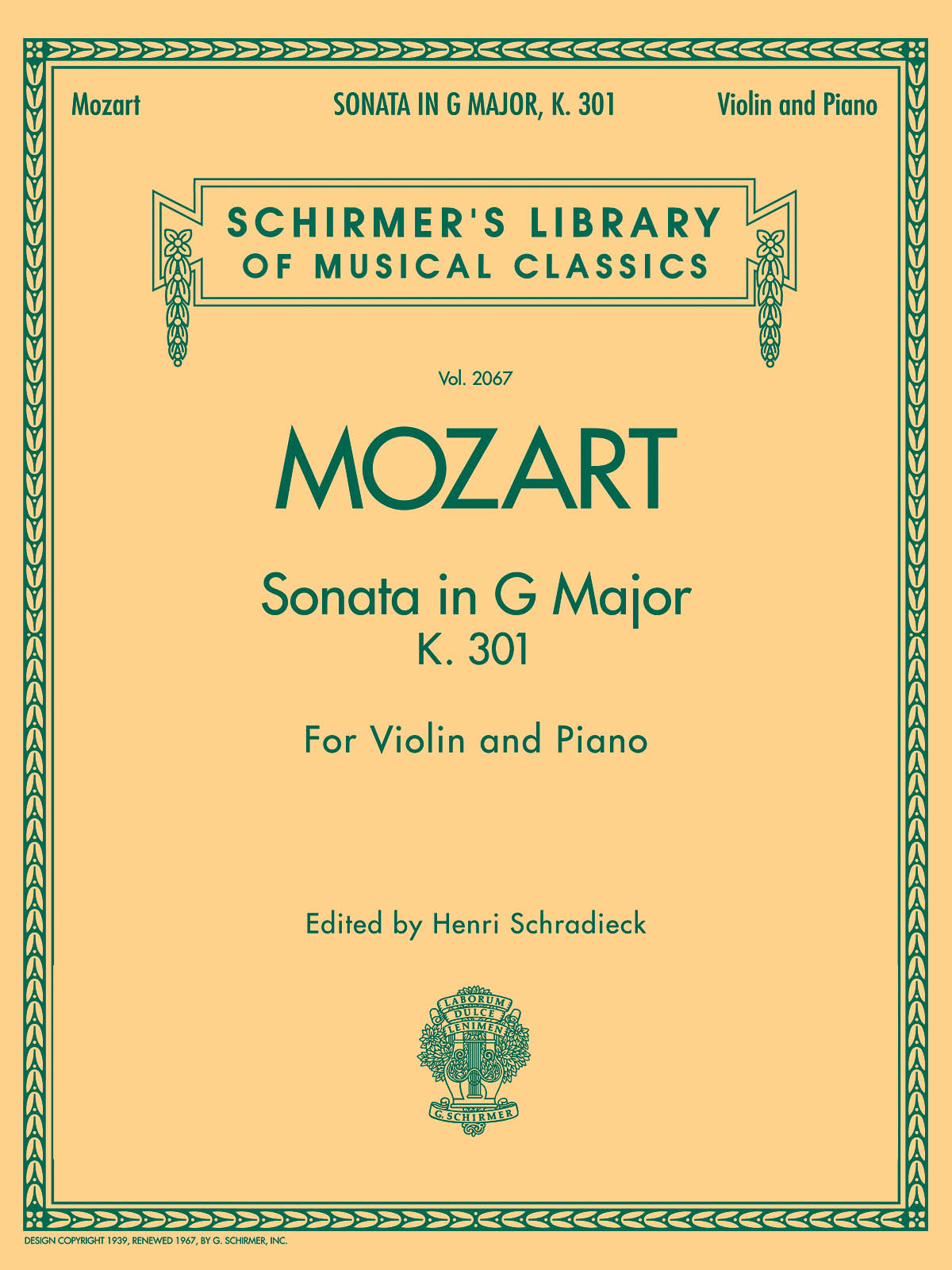Wolfgang Amadeus Mozart: Sonata in G Major, K301