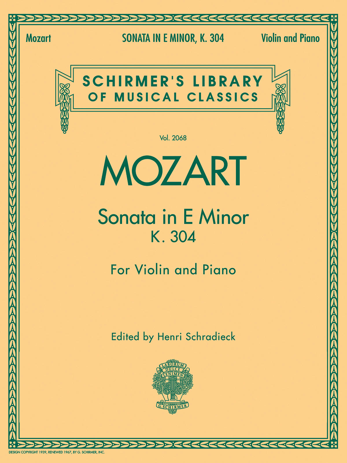 Wolfgang Amadeus Mozart: Sonata in E Minor, K304