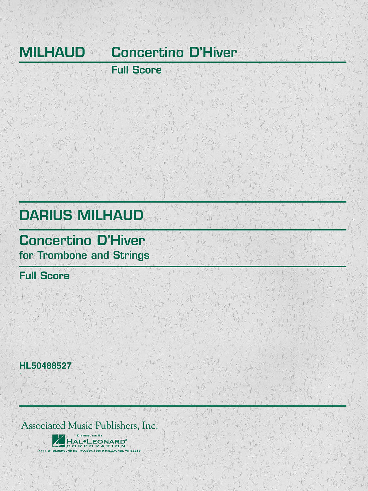Darius Milhaud: Concertino d'Hiver