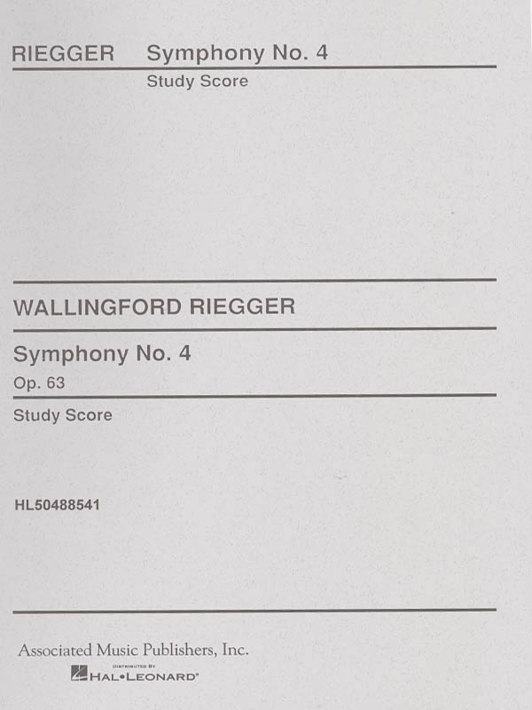 Wallingford Riegger: Symphony No. 4, Op. 63