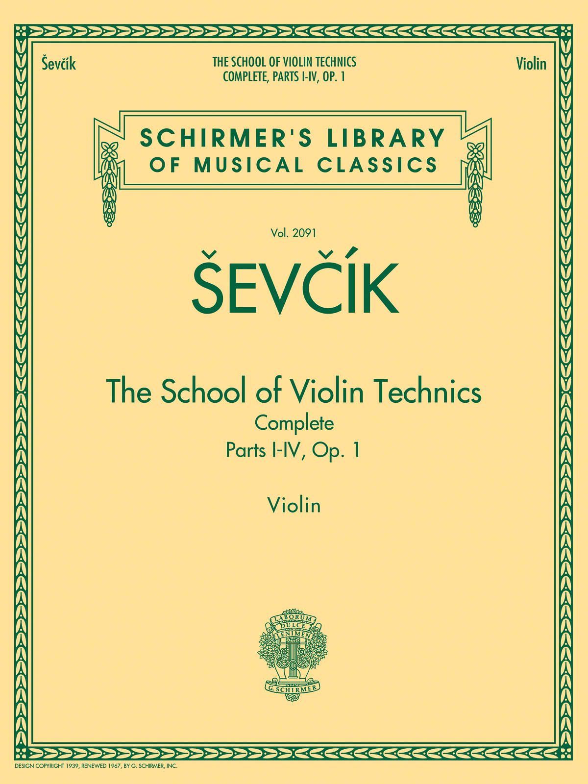 The School of Violin Technics Complete, Op. 1