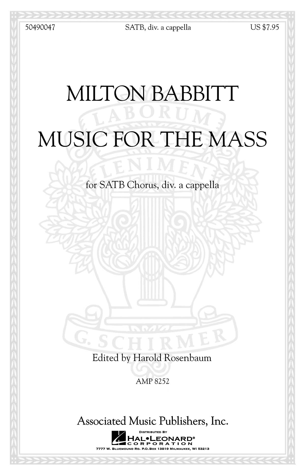 Milton Babbitt: Music for the Mass