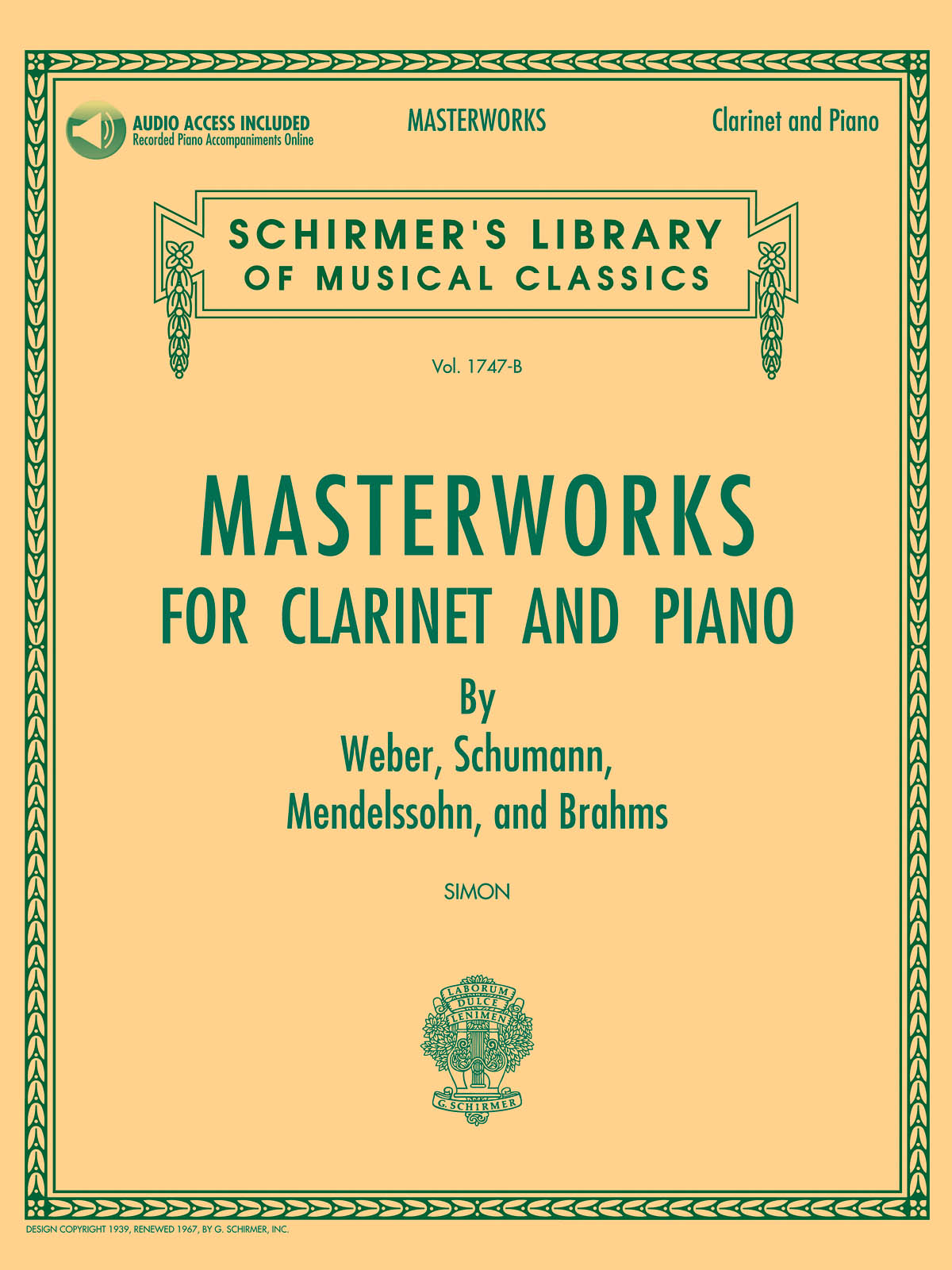 Masterworks for Clarinet & Piano