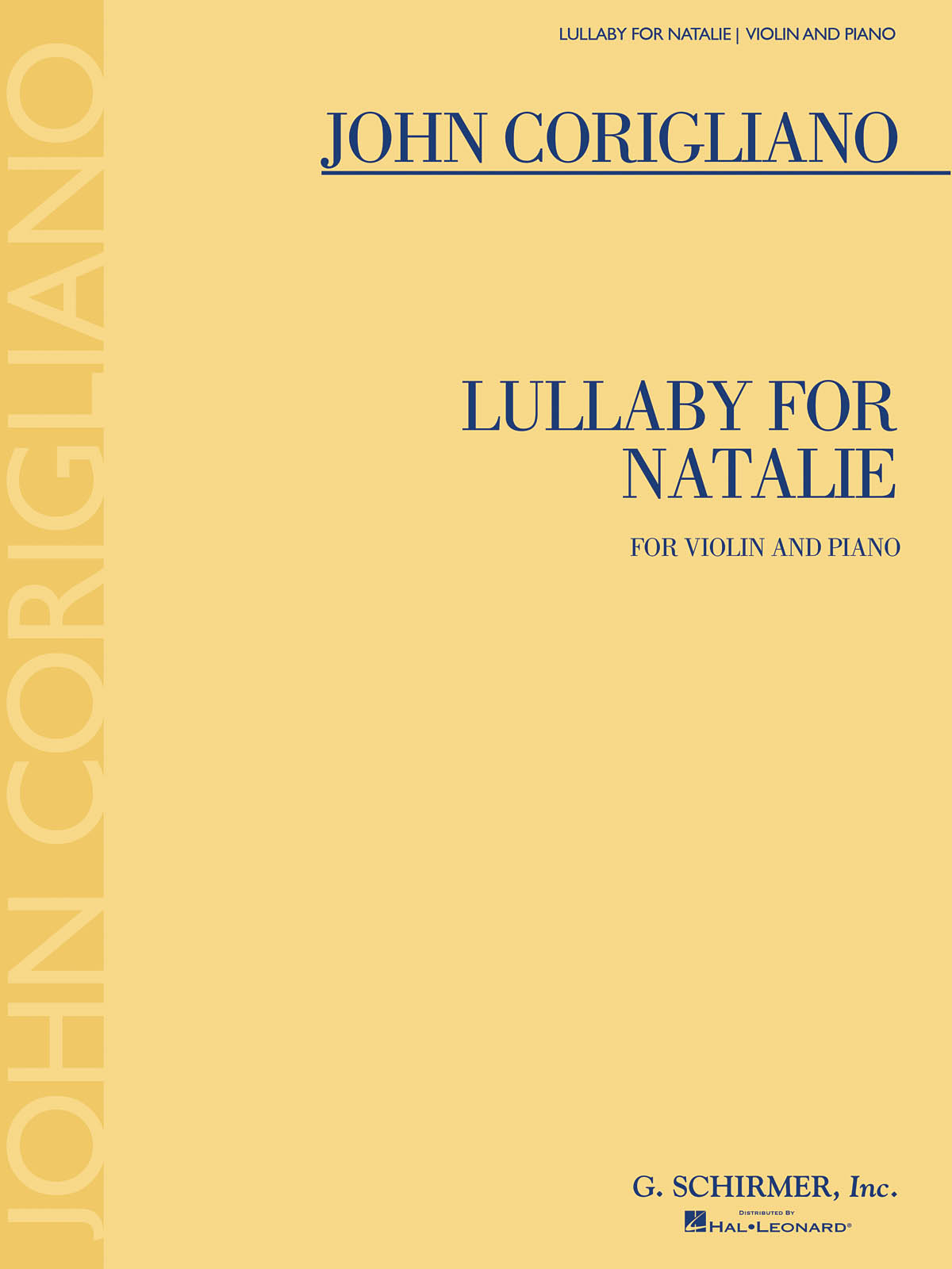 Lullaby For Natalie - Solo Violin And Piano