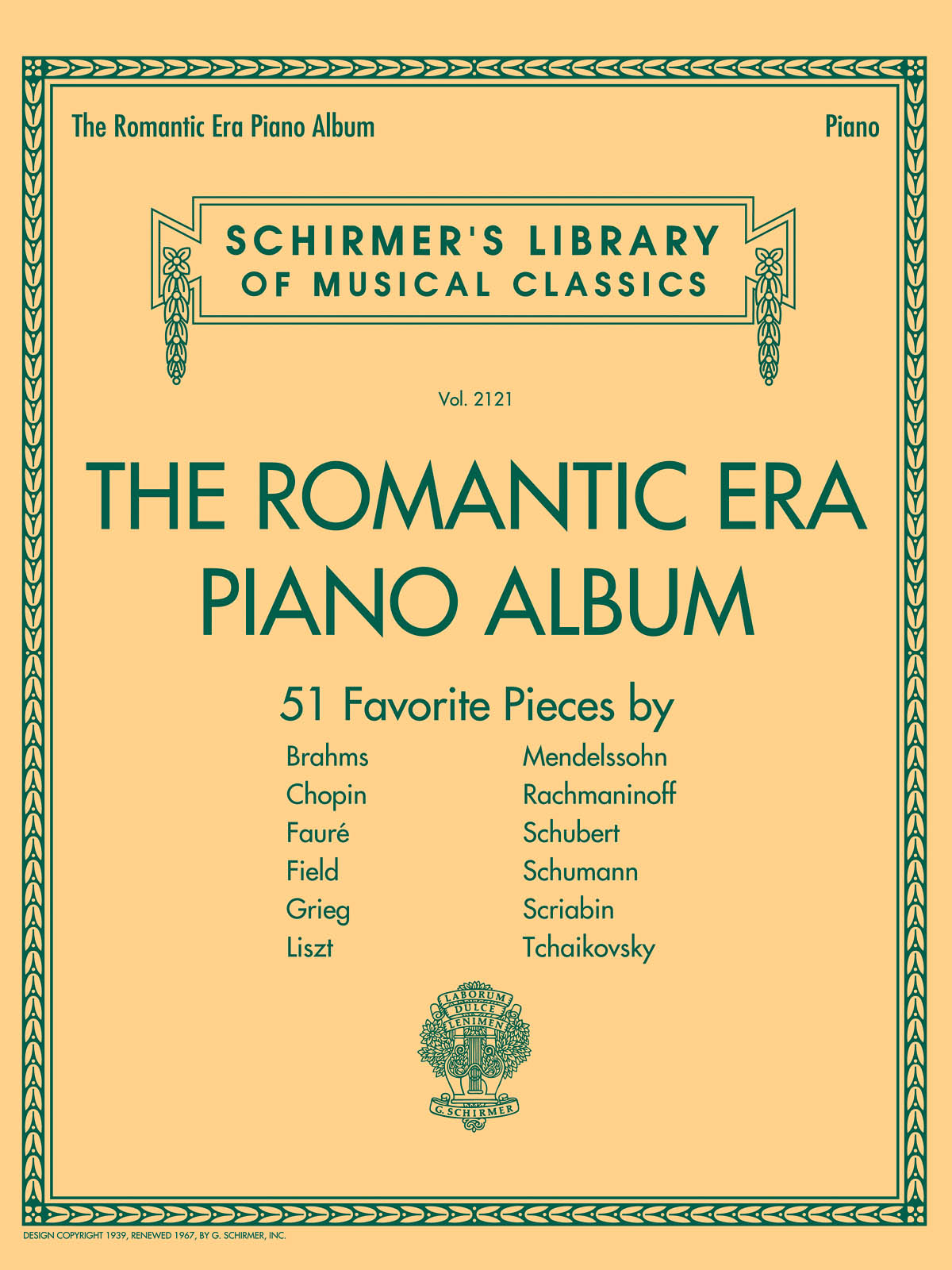 Schirmer's Library of Musical Classics: Romantic Era Piano