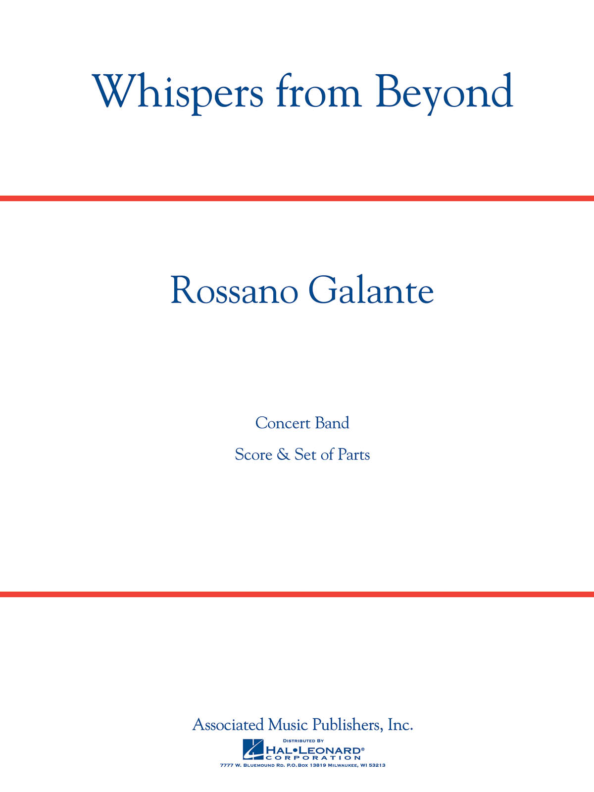 Rossano Galante: Whispers from Beyond (Harmonie)