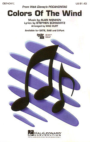Alan Menken: Colors of the Wind (SATB)