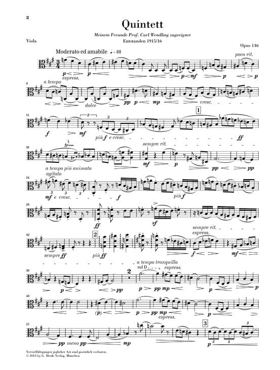 Klarinettenquintett A-dur op. 146