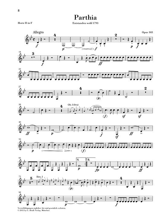 Beethoven: Parthia Opus 103 · Rondo WoO 25 fuer Wind Octet