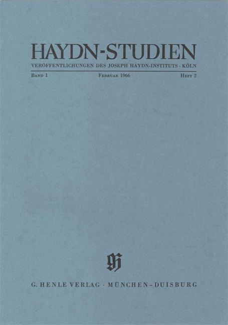 Haydn-Studien Bd. 1 Heft 2