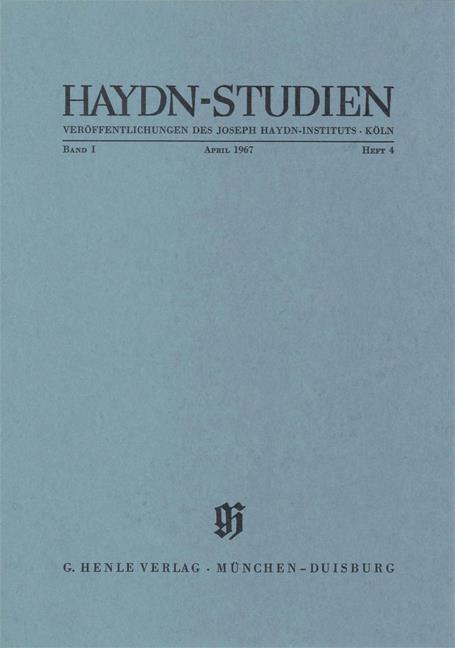 Haydn-Studien Bd. 1 Heft 4