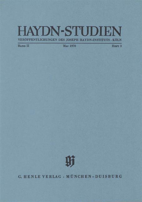 Haydn-Studien Bd. 2 Heft 3