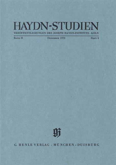 Haydn-Studien Bd. 2 Heft 4