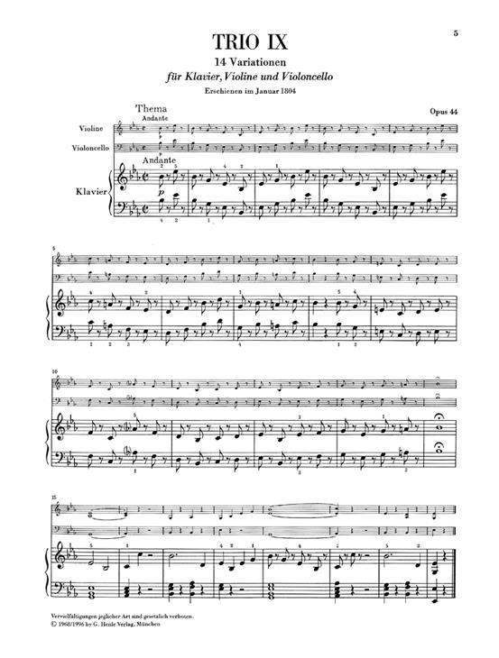 Beethoven: Piano Trios Volume III