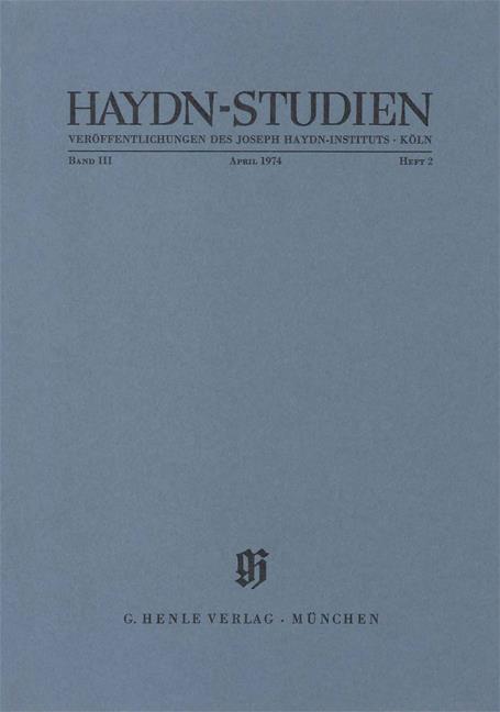 Haydn-Studien Bd. 3 Heft 2