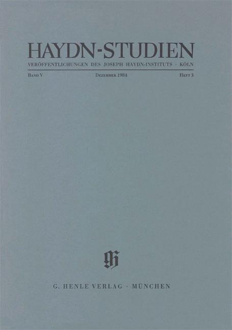 Haydn-Studien Bd. 5 Heft 3