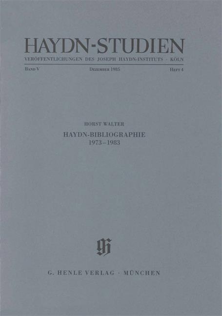 Haydn-Studien Bd. 5 Heft 4