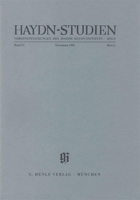 Haydn-Studien Bd. 6 Heft 2