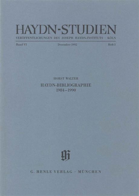 Haydn-Studien Bd. 6 Heft 3