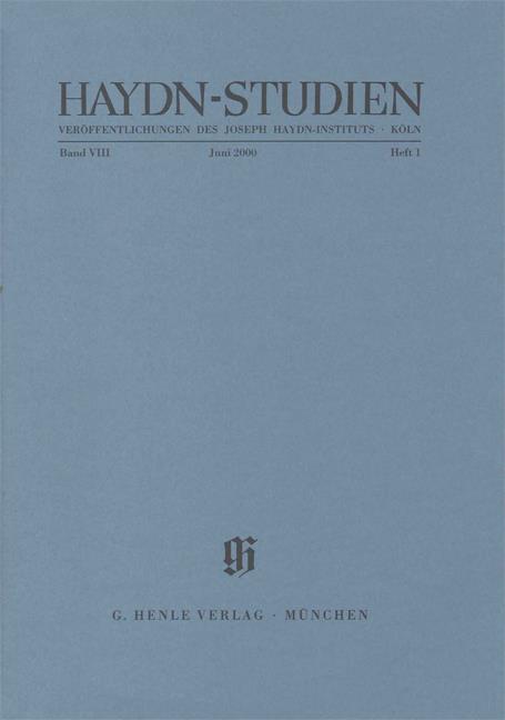 Haydn-Studien Bd. 8 Heft 1